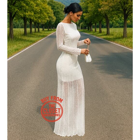 ZARA BLOGGER FAVE!!! Open Back Maxi Dress NWT - Picture 2 of 16